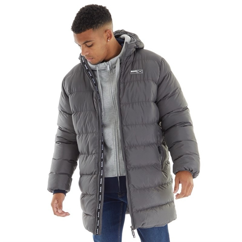 Bench Men's Charcoal Dark Grey Puffer Jacket NWT Size M